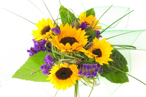 A beautifully arranged bouquet ready for delivery