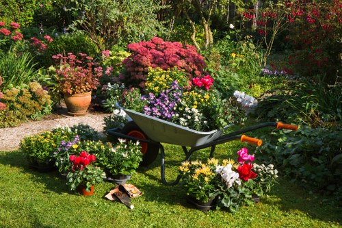 Local florist arranging fresh flowers in Brentford