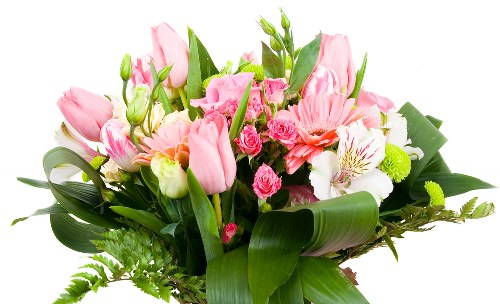 Local florist arranging fresh flowers for delivery
