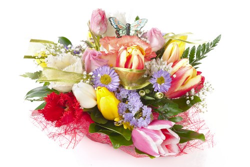 Fresh flower arrangement ready for delivery in Ulverston