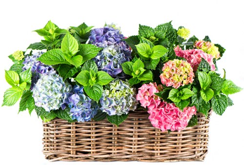 Local florist preparing a fresh flower arrangement